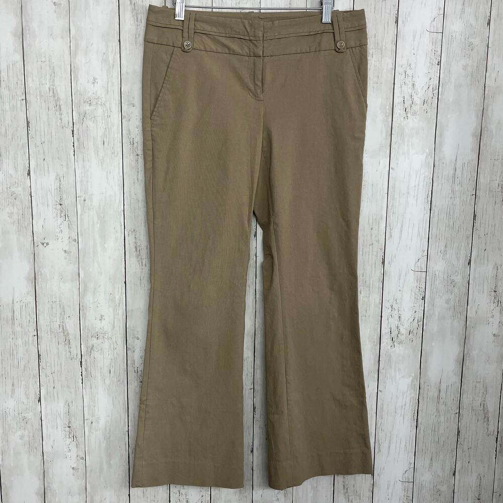 The Limited Y2K Low Rise Bootcut Flare Tan Work Basic Plain Dress Pants 6S Short